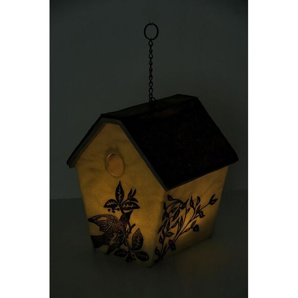 Elegant Rustic LED Hanging Birdhouse Accent Lamp - Picture 3 of 3